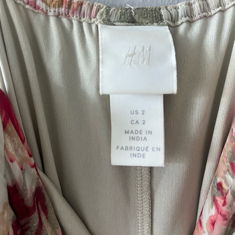 H&M Floral Tie Back Midi Dress - Picture 8 of 9